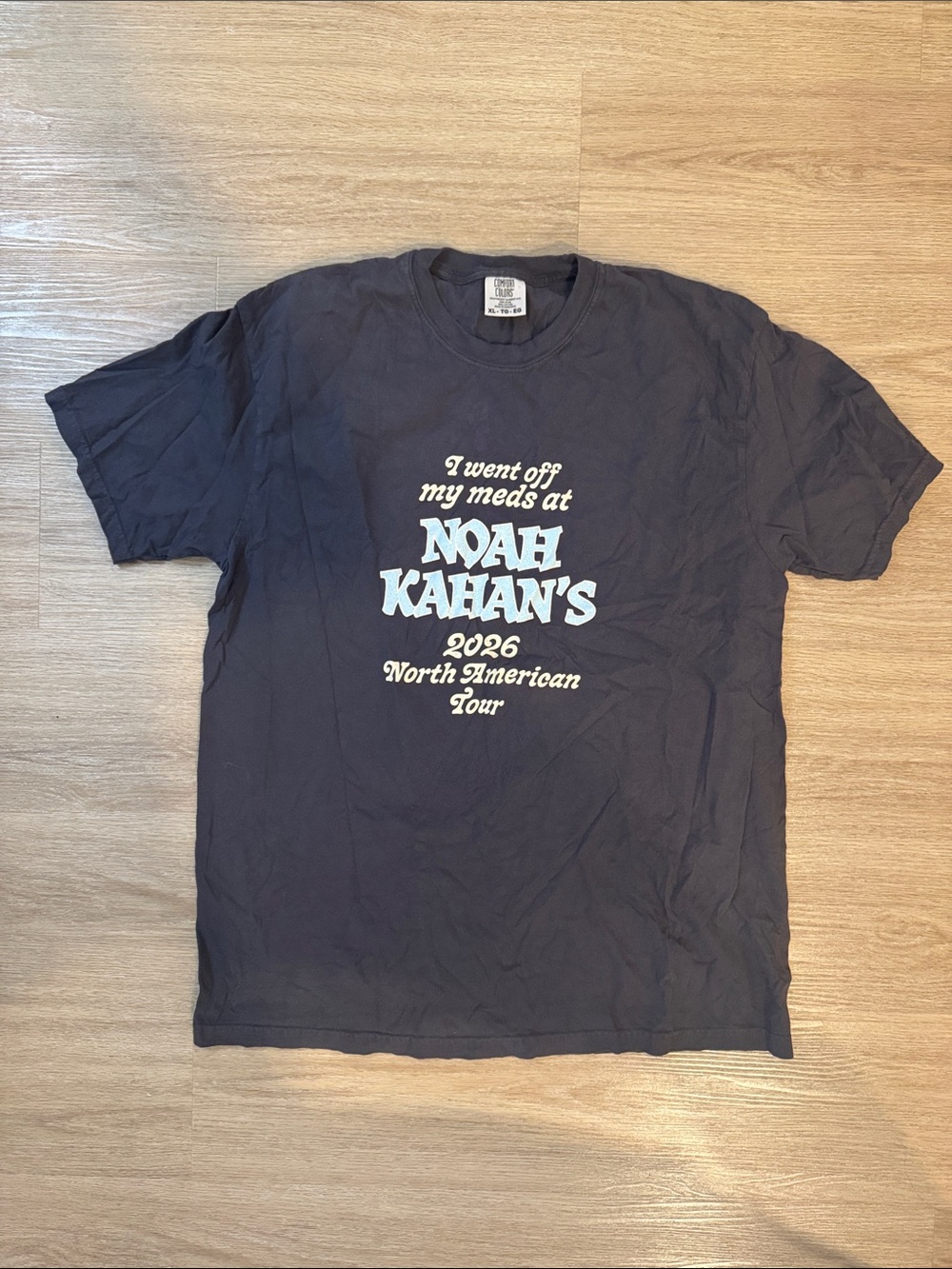 Noah Kahan North America tour “Went off my meds” t shirt
